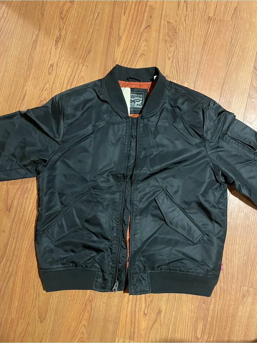Levi’s Flight Bomber Jacket - Men's Black Bomber Jacket - Lightweight Coat NWT